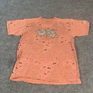 VTG Gildan T Shirt Mens L Red Ultra Club Colors Saint Louis Zoo Zebras Africa‎